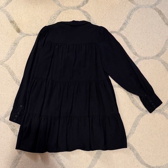 Zara Elegant Black Tiered Dress - Picture 4 of 4